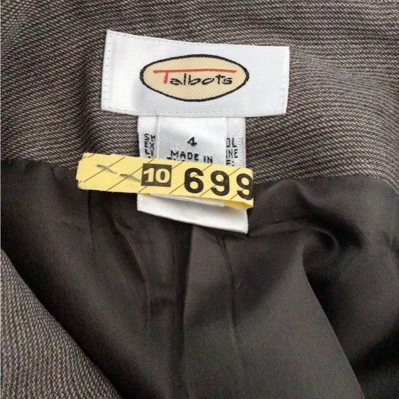 TALBOTS Moca Brown Wool Pencil Skirt - US 4 - Picture 3 of 5